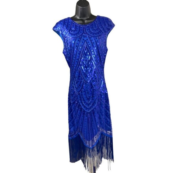 Fundaisy sequined long cocktail dress large - Picture 9 of 15